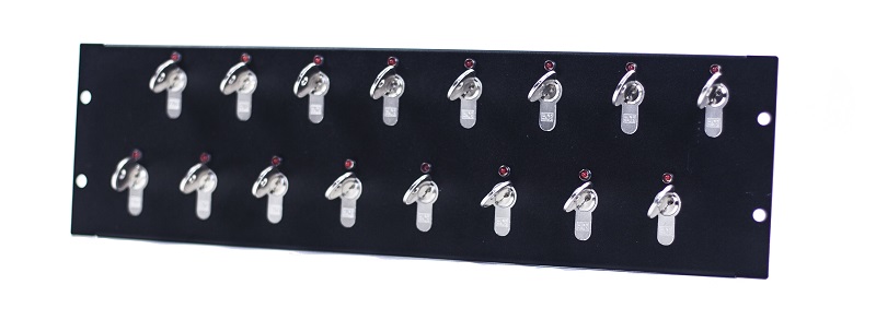 Panel do deponowania kluczy we wkładkach - 16 gniazd.